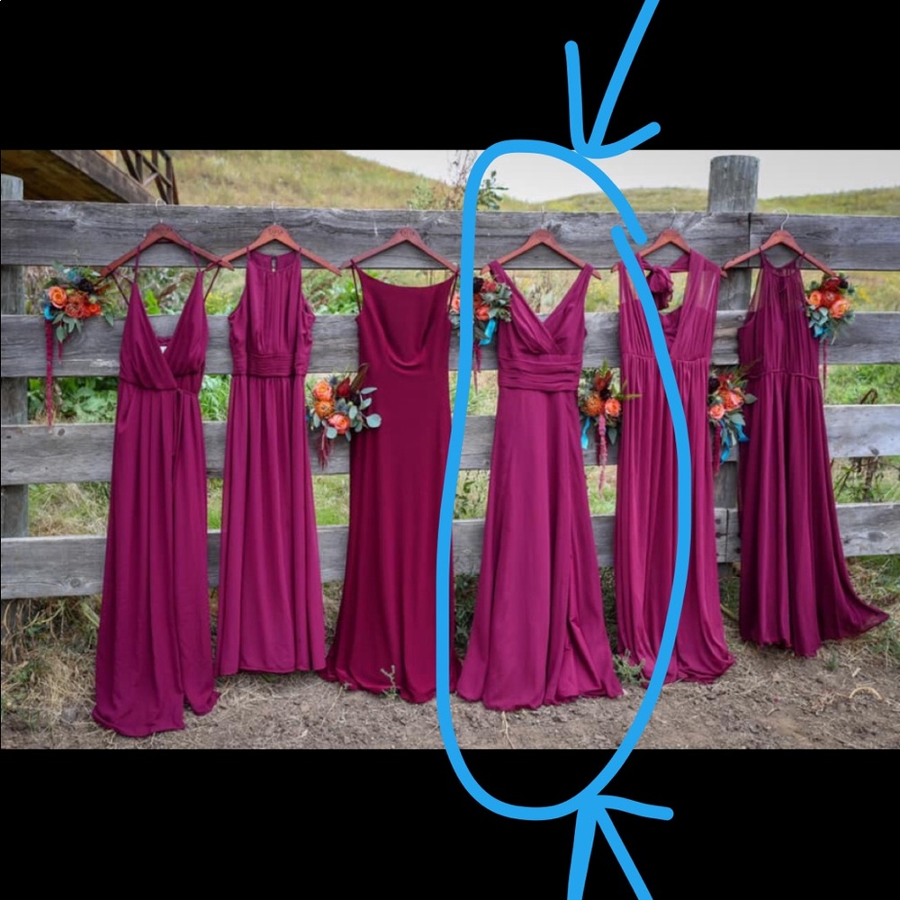 David’s Bridal Wine Bridesmaid Dress Size 8